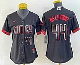 Women's Cincinnati Reds #44 Elly De La Cruz Number Black 2023 City Connect Cool Base Stitched Baseball Jersey4,baseball caps,new era cap wholesale,wholesale hats